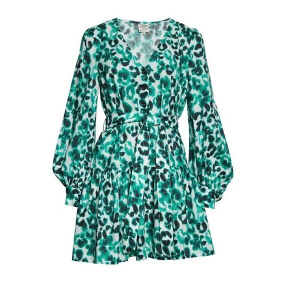 Baum Und Pferdgarten Floating Flower Green Anise Cotton Mini Dress Women’s Size - Picture 1 of 8
